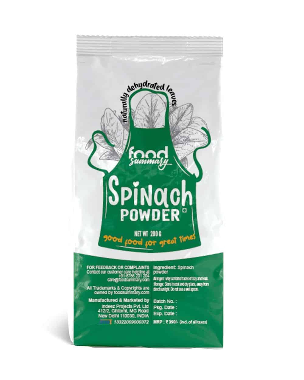 Spinach Powder Dehydrated (200g)