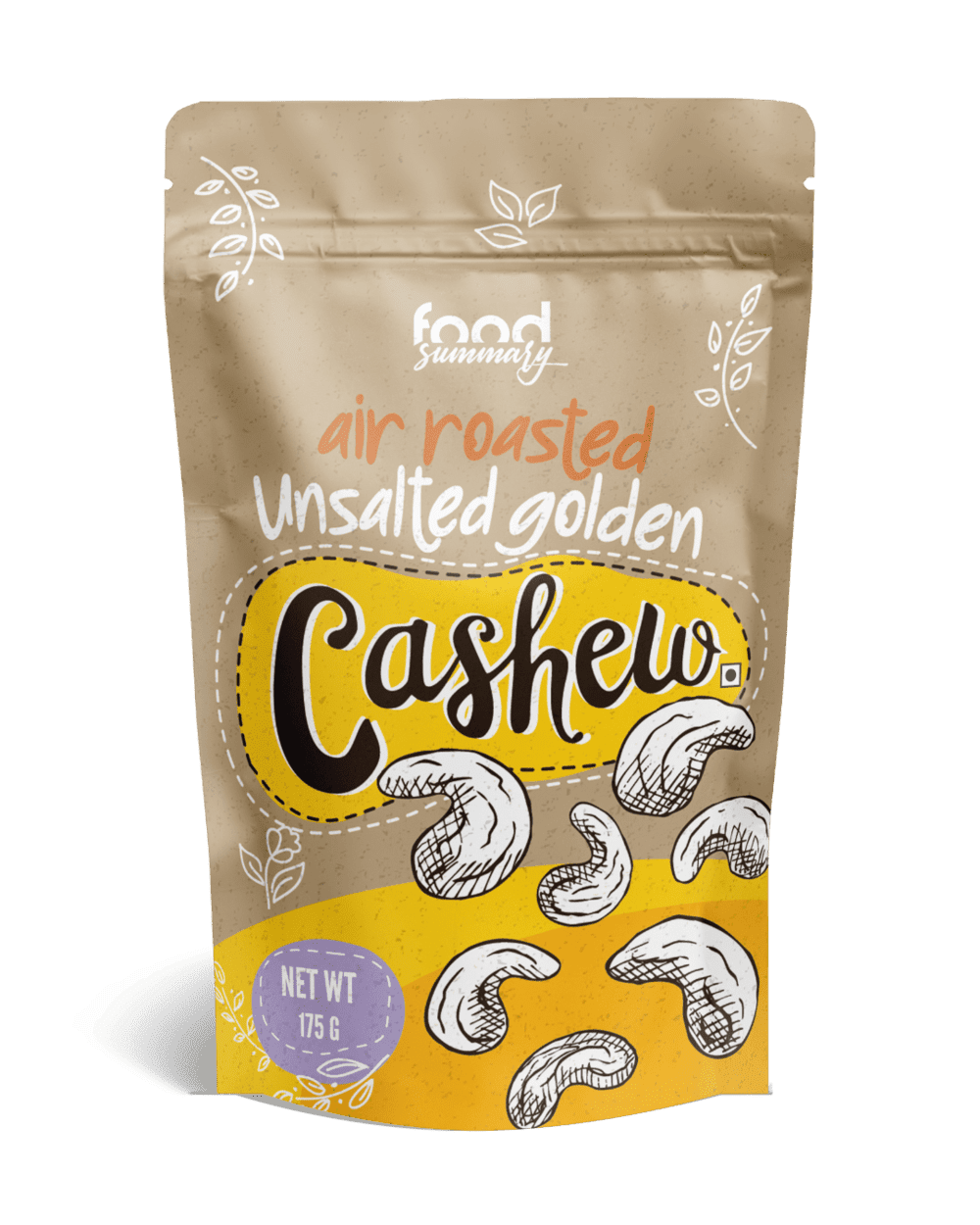 Air Roasted Unsalted Golden Cashew (175g)