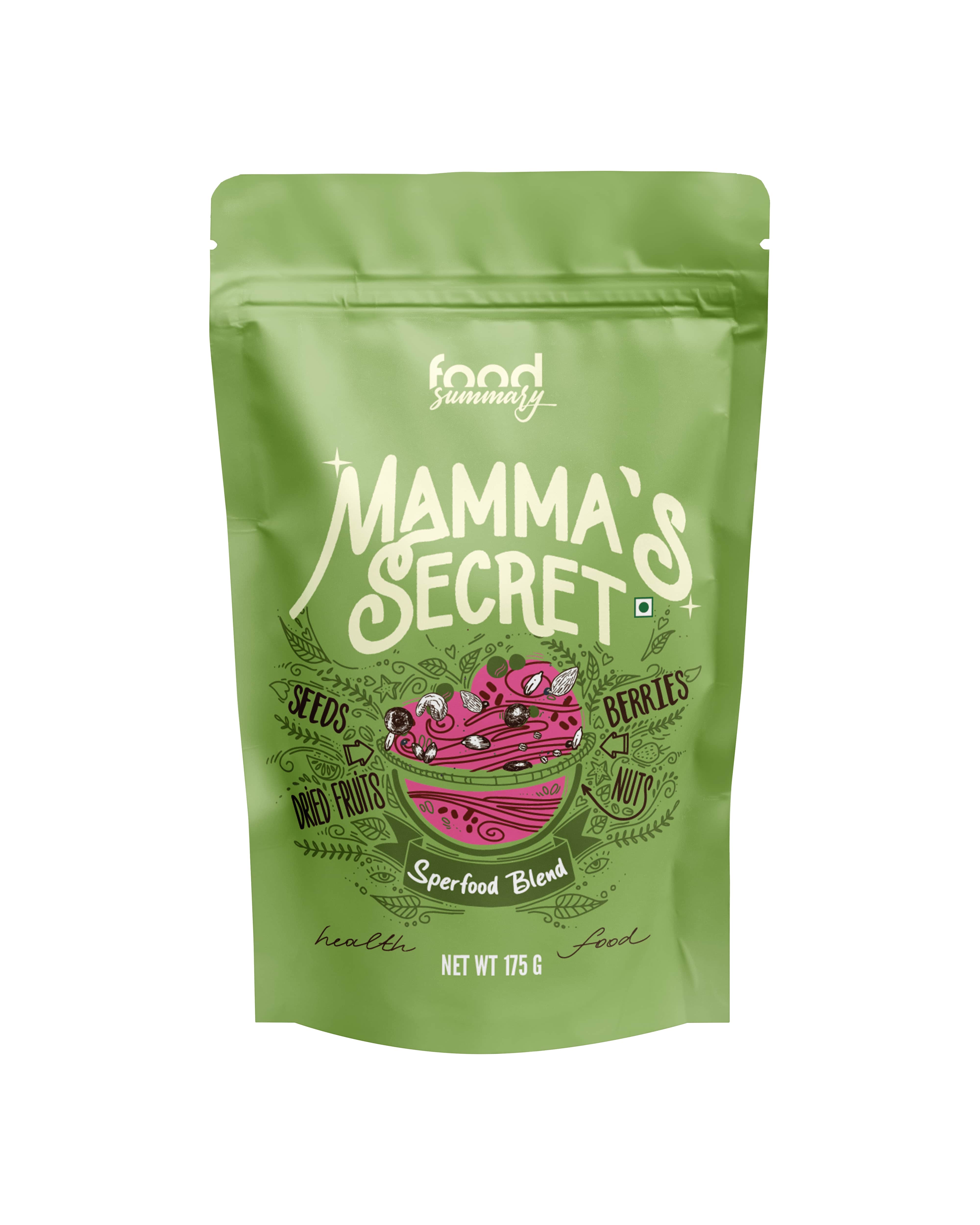 Food Summary Mamma's Secret Super Seeds, Nuts and Berries Mix 175g